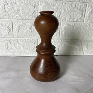Dansk Hourglass Peppermill Salt Shaker Vintage Danish Modern Wood MCM Grinder
